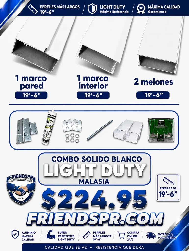 BLANCO - COMBO LIGHT DUTY SOLIDO MELON  19'-6" con Kit Accesorios