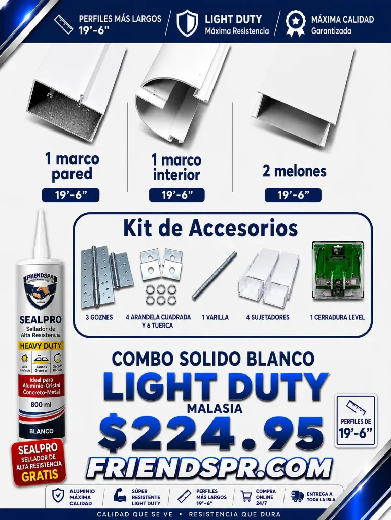 LD BLANCO - COMBO LIGHT DUTY SOLIDO MELON  19'-6" con Kit Accesorios