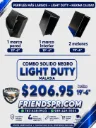 NEGRO- Combo Solido LIGHT DUTY incluye: 1 marco Interior, 1 marco Exterior, 2 Melones- 19'-6"  (MALASIA) Solo Aluminio
