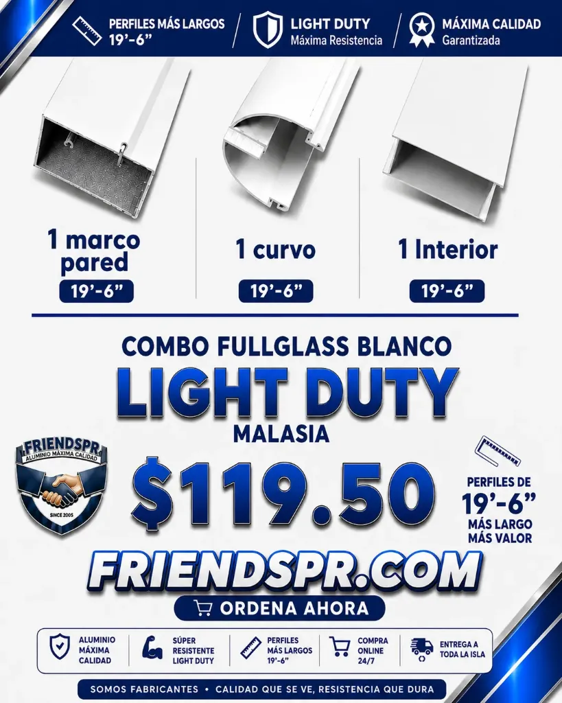 LD BLANCO - Combo FullGlass Light Duty 3 Piezas