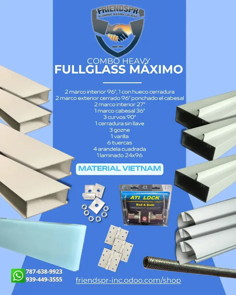 HD BLANCO-MAXIMO -Full Glass HEAVY DUTY, Accesorios SIN Cristal