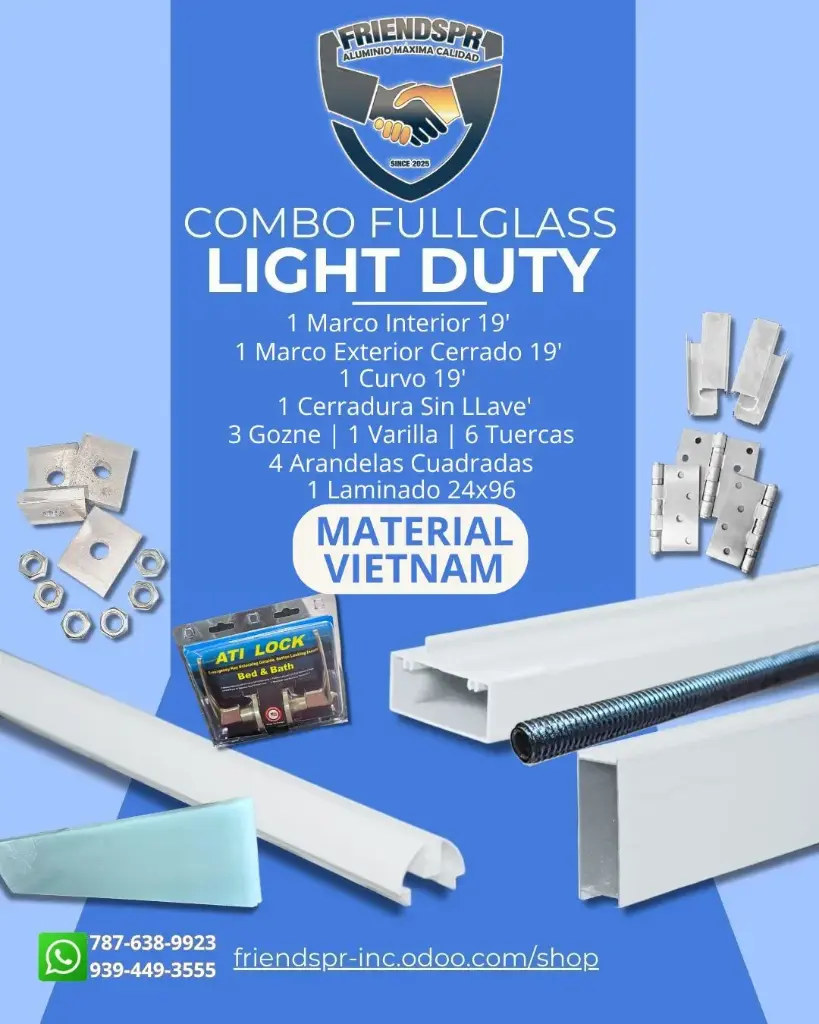 COMBO FULL GLASS Light Duty 19'8"(MALASIA) Laminado 24*96