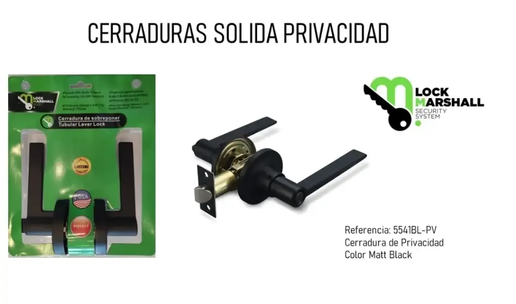 LM-NEGRO-Cerradura Level Redonda sin Llave (5541BL-PV)