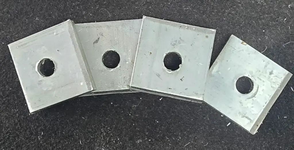 (heavy) Arandela Cuadrada 1/4" para Material HEAVY