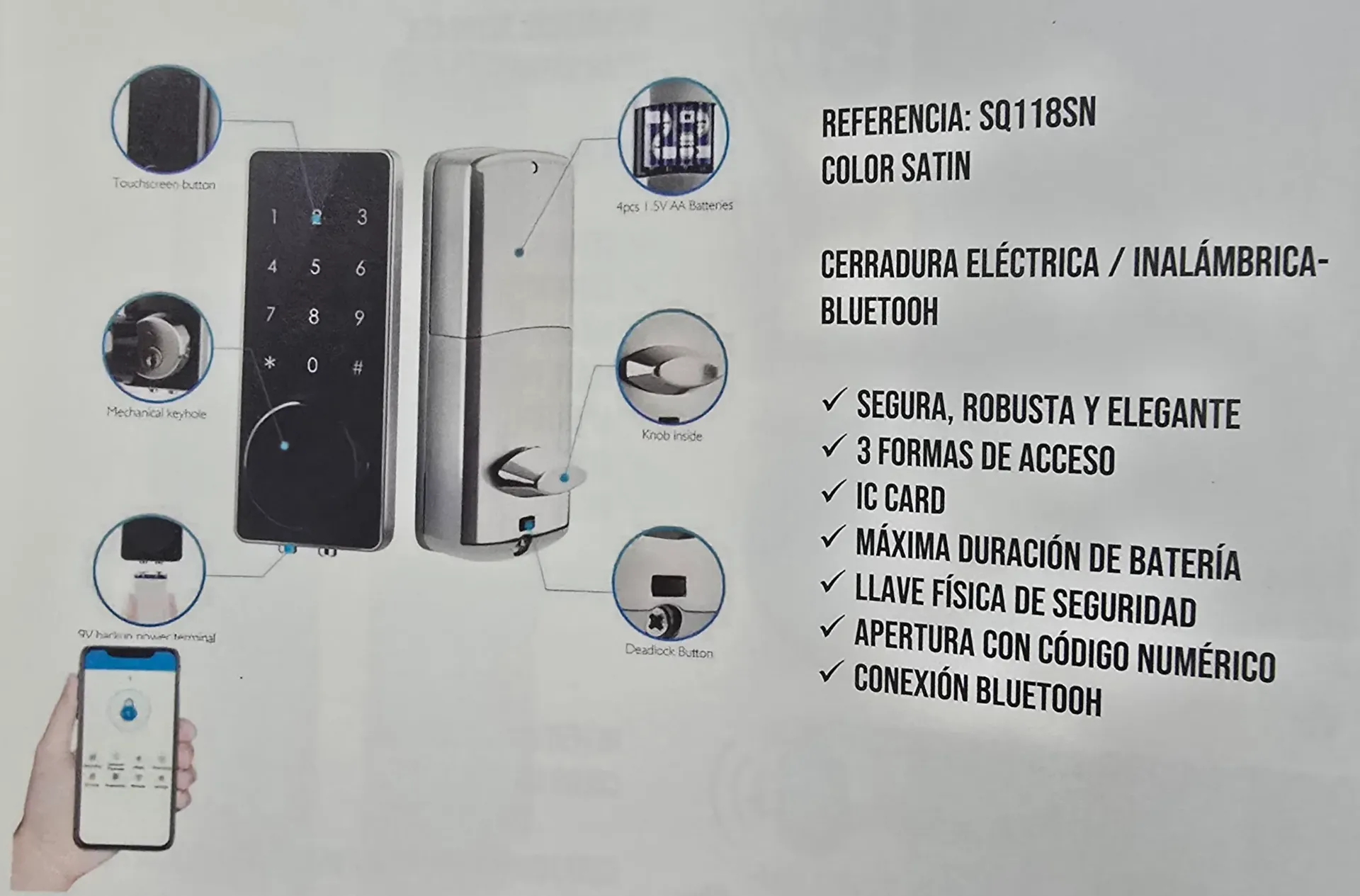 Smart Deadbolt-SQ118SN