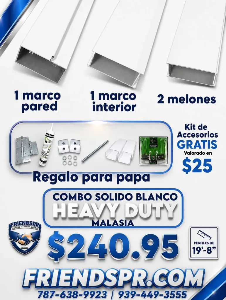 BLANCO - COMBO HEAVY DUTY SOLIDO MELON  19'-8" (MALASIA) (KIT ACCESORIOS GRATIS)