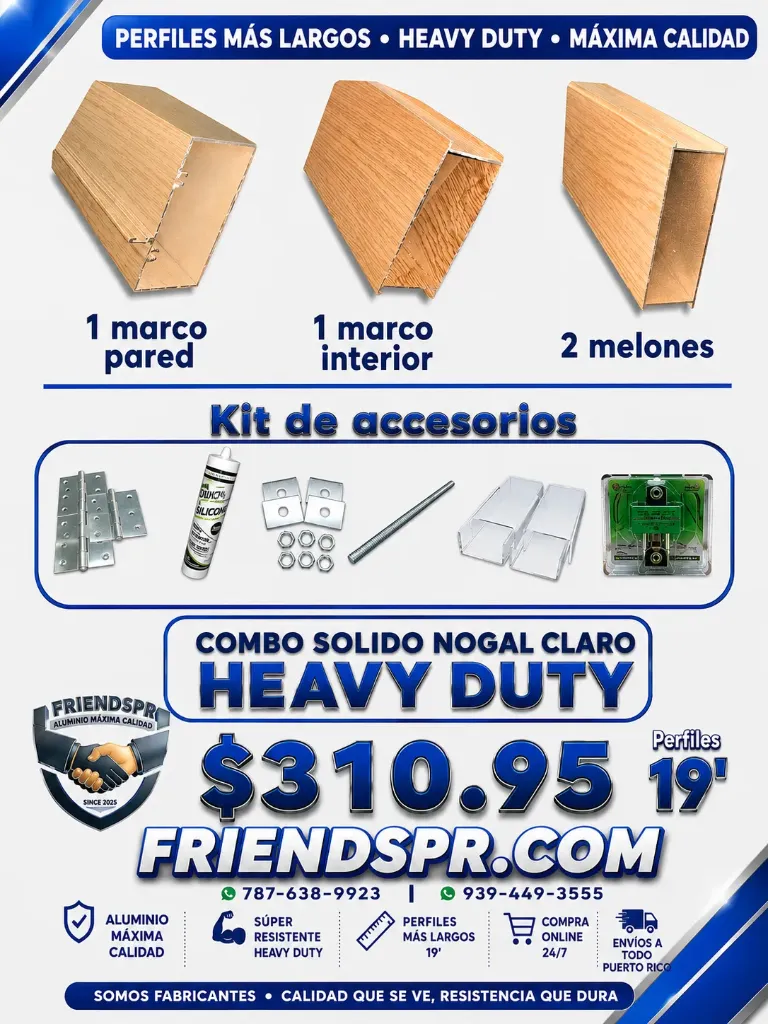 NOGAL CLARO- Combo Solido con Accesorios (Vietnam)