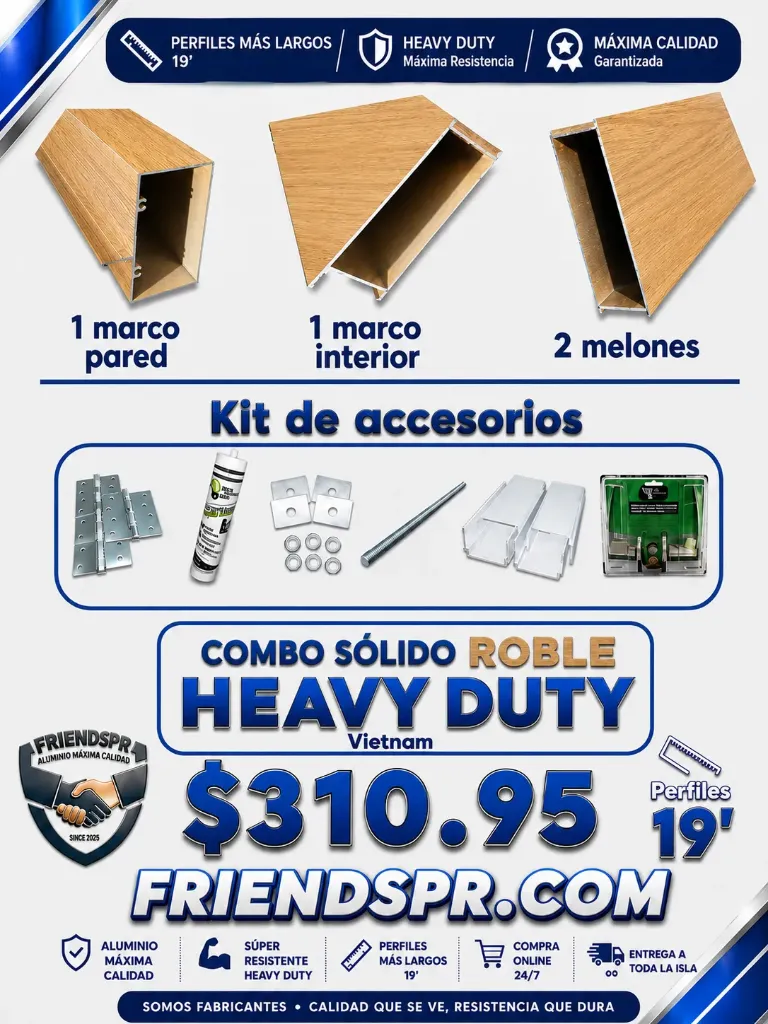 HD ROBLE - Combo Solido MELON incluye: 1 marco Interior, 1 marco Exterior, 2 Melones- Todo 19' con Accesorios