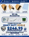 HD ROBLE - Combo FULLGLASS con Accesorios y Laminado Leche Optic 24*96 (Vietnam)